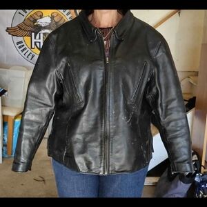 Men's Black Leather Performance Jacket